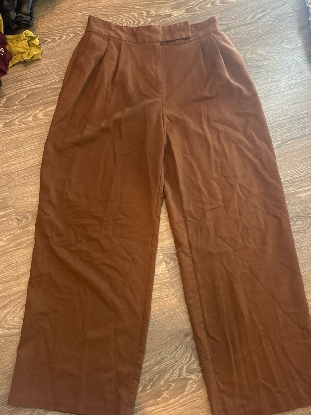 Primark Brown High-Waist Wide Leg Trousers
